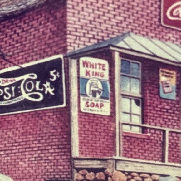 Vintage Coca Cola Wall Decor Picture Wood Frame Gas Station Classic Car 7" - Picture 9 of 13